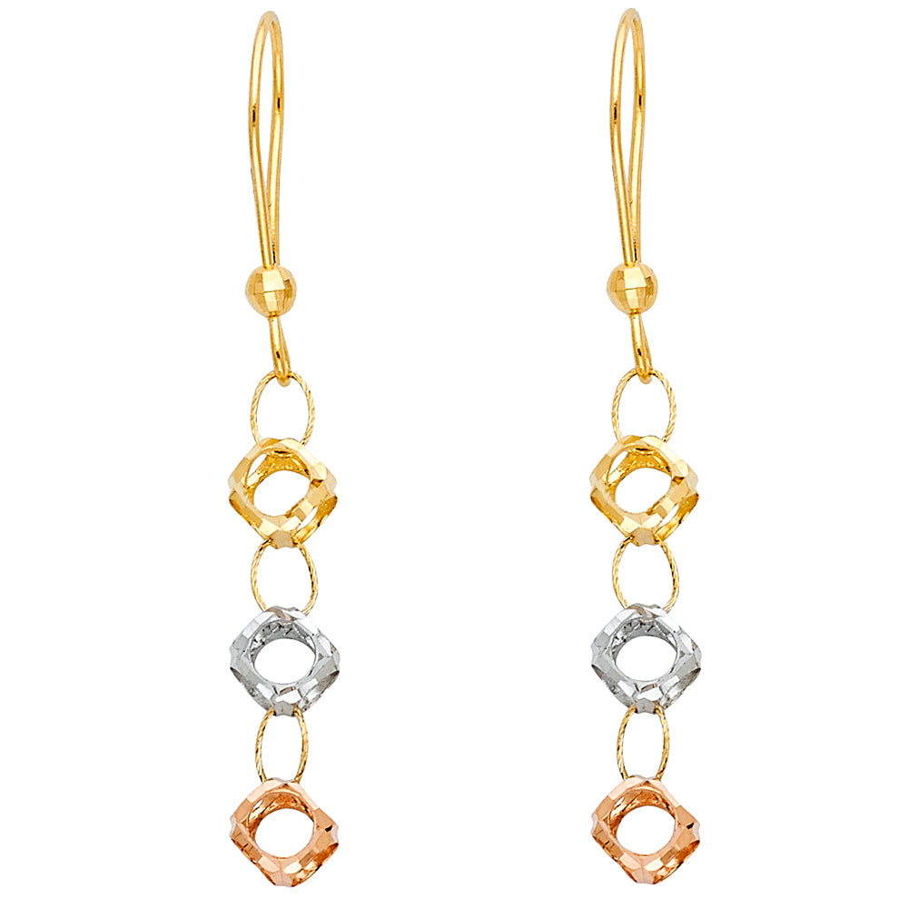 14K Yellow Gold Hanging Earring - ER681
