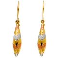 14K Yellow Gold Hanging Earring - ER683
