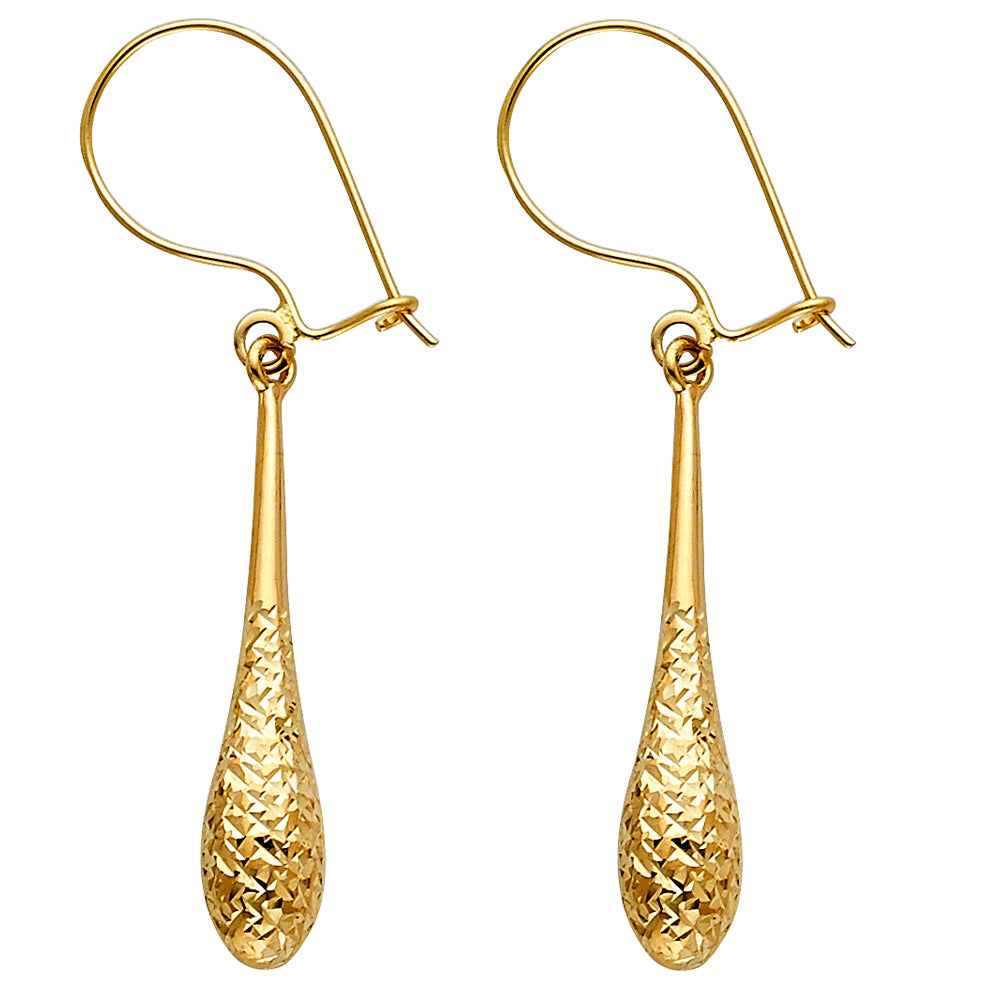 14K Yellow Gold Hanging Earring - ER684