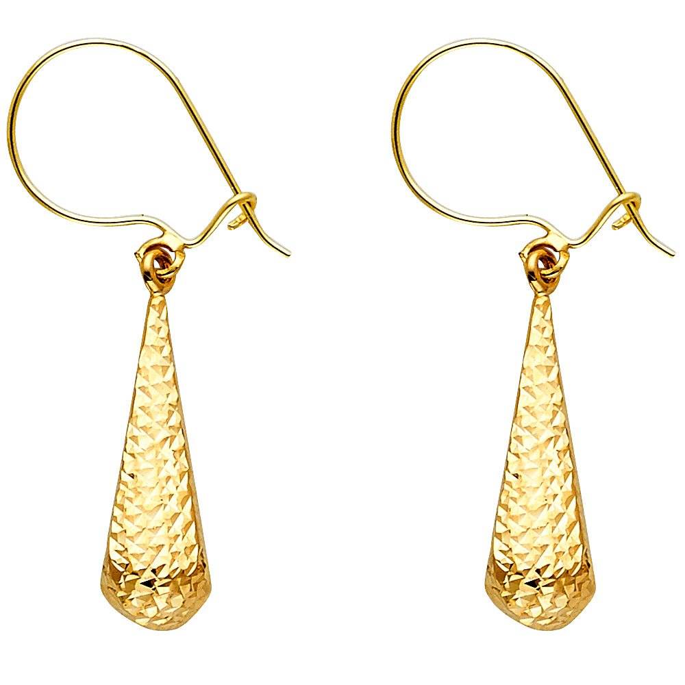 14K Yellow Gold Hanging Earring - ER688