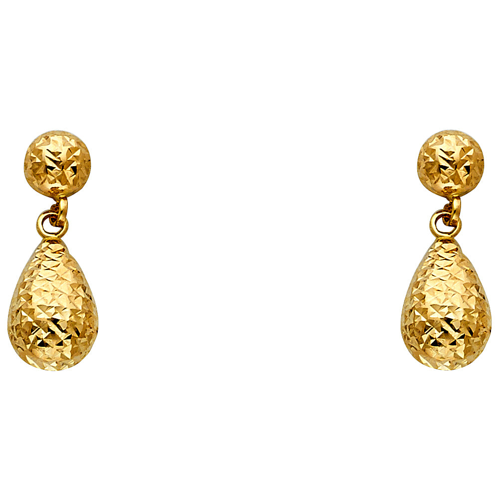14K Yellow Gold Hanging Earring - ER690