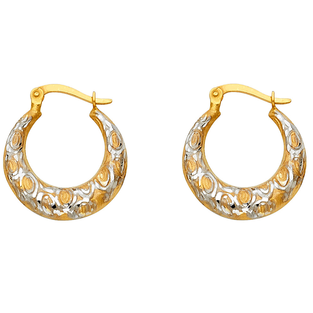 14K Yellow Gold Teardrop & Chandelier Earring - ER704