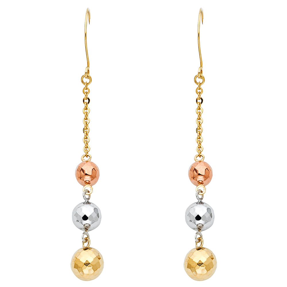14K Yellow Gold Hanging Earring - ER715