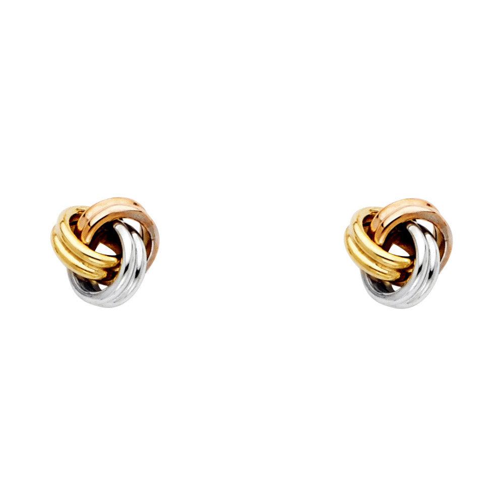 14K Yellow Gold Post Earring with Push Back - ER719