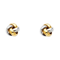 14K Yellow Gold Post Earring with Push Back - ER720