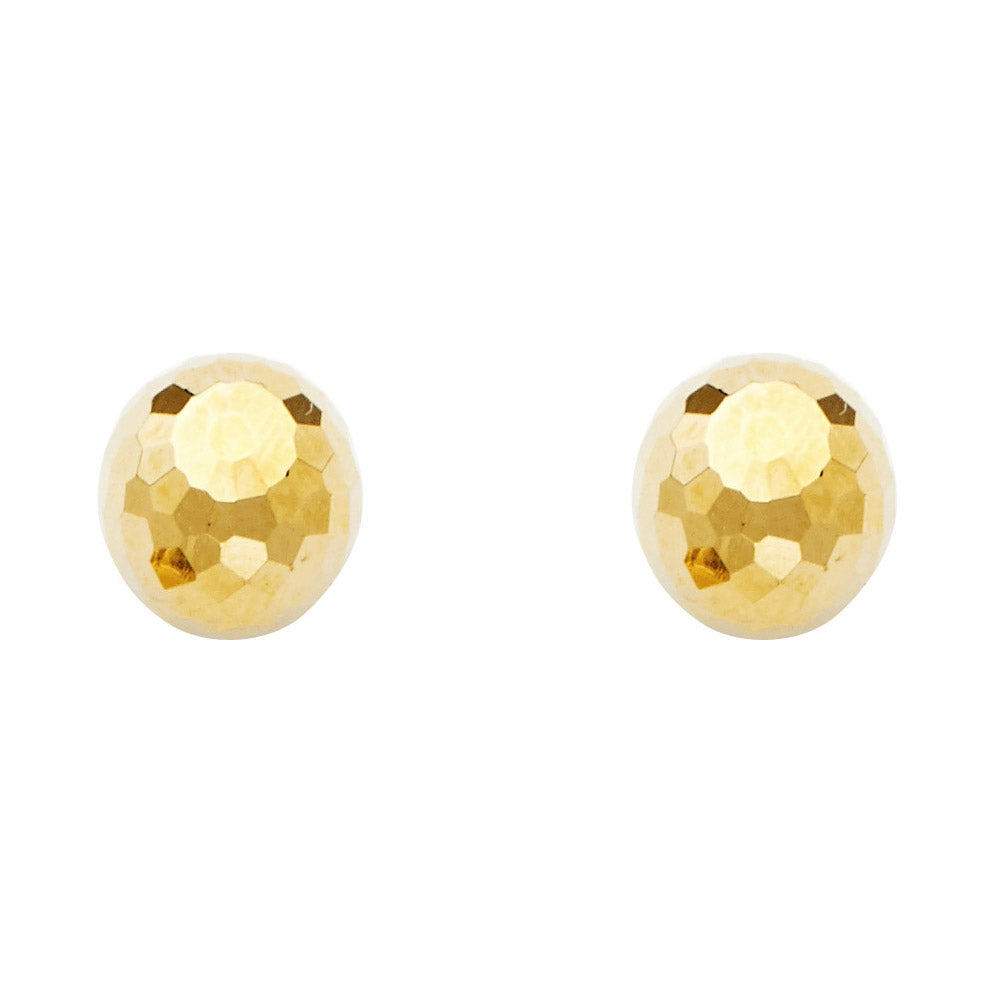 14K Yellow Gold Post Earring with Push Back - ER722