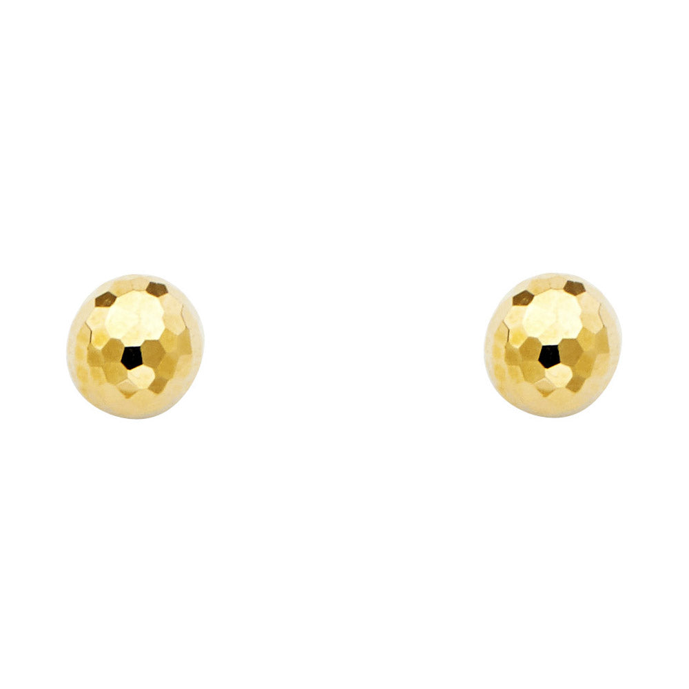 14K Yellow Gold Post Earring with Push Back - ER724