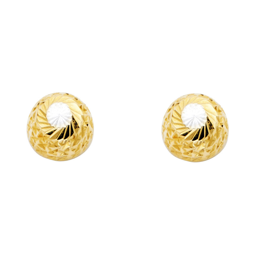 14K Yellow Gold Post Earring with Push Back - ER725