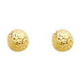 14K Yellow Gold Post Earring with Push Back - ER727