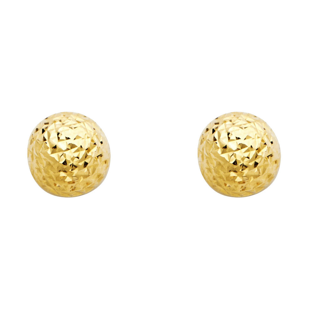14K Yellow Gold Post Earring with Push Back - ER727