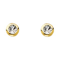 14K Yellow Gold Post Earring with Push Back - ER729
