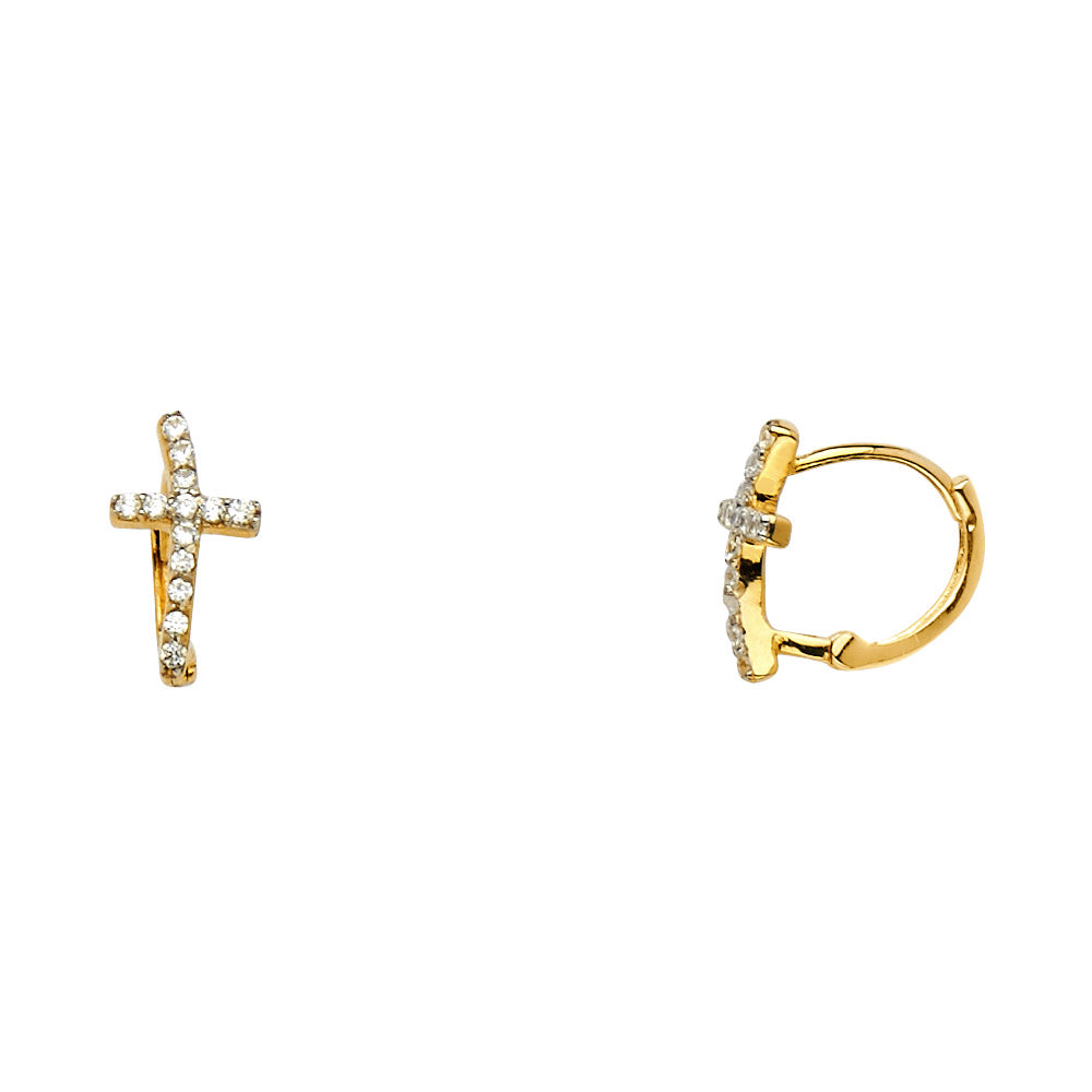 14K Yellow Gold Huggies Earring - ER730