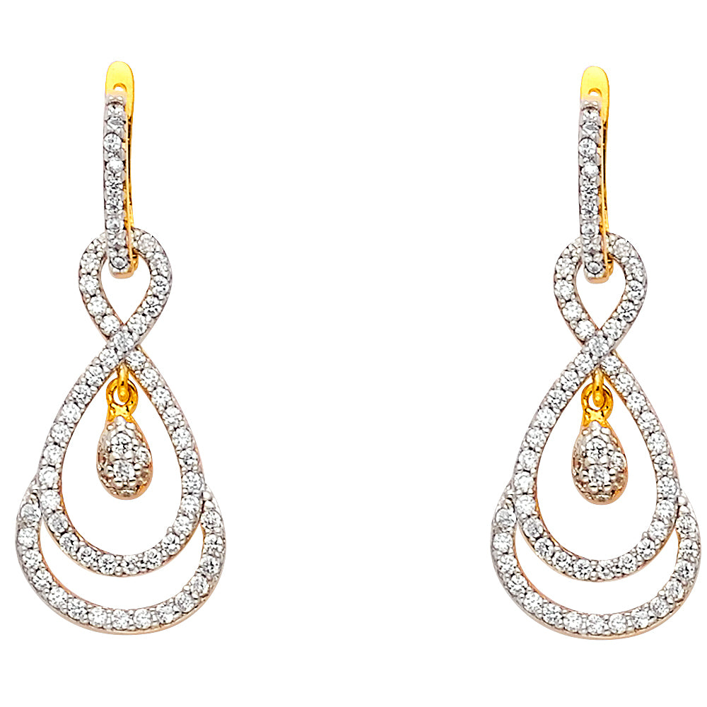 14K Yellow Gold Hanging Earring - ER776
