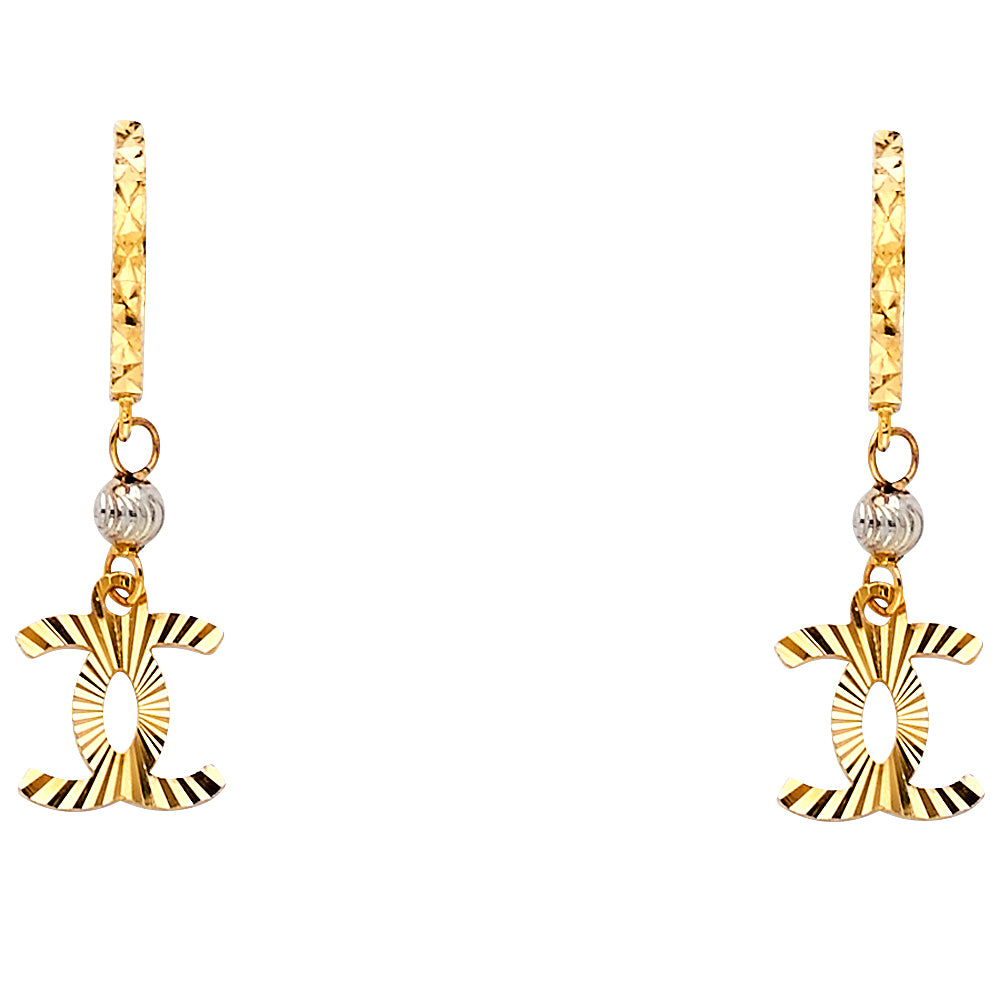 14K Yellow Gold Hanging Earring - ER779