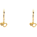 14K Yellow Gold Hanging Earring - ER783