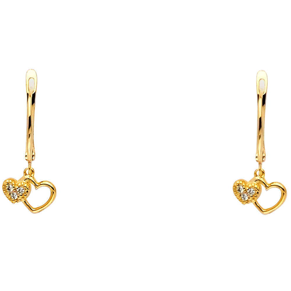 14K Yellow Gold Hanging Earring - ER783