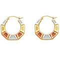 14K Yellow Gold Teardrop & Chandelier Earring - ER790