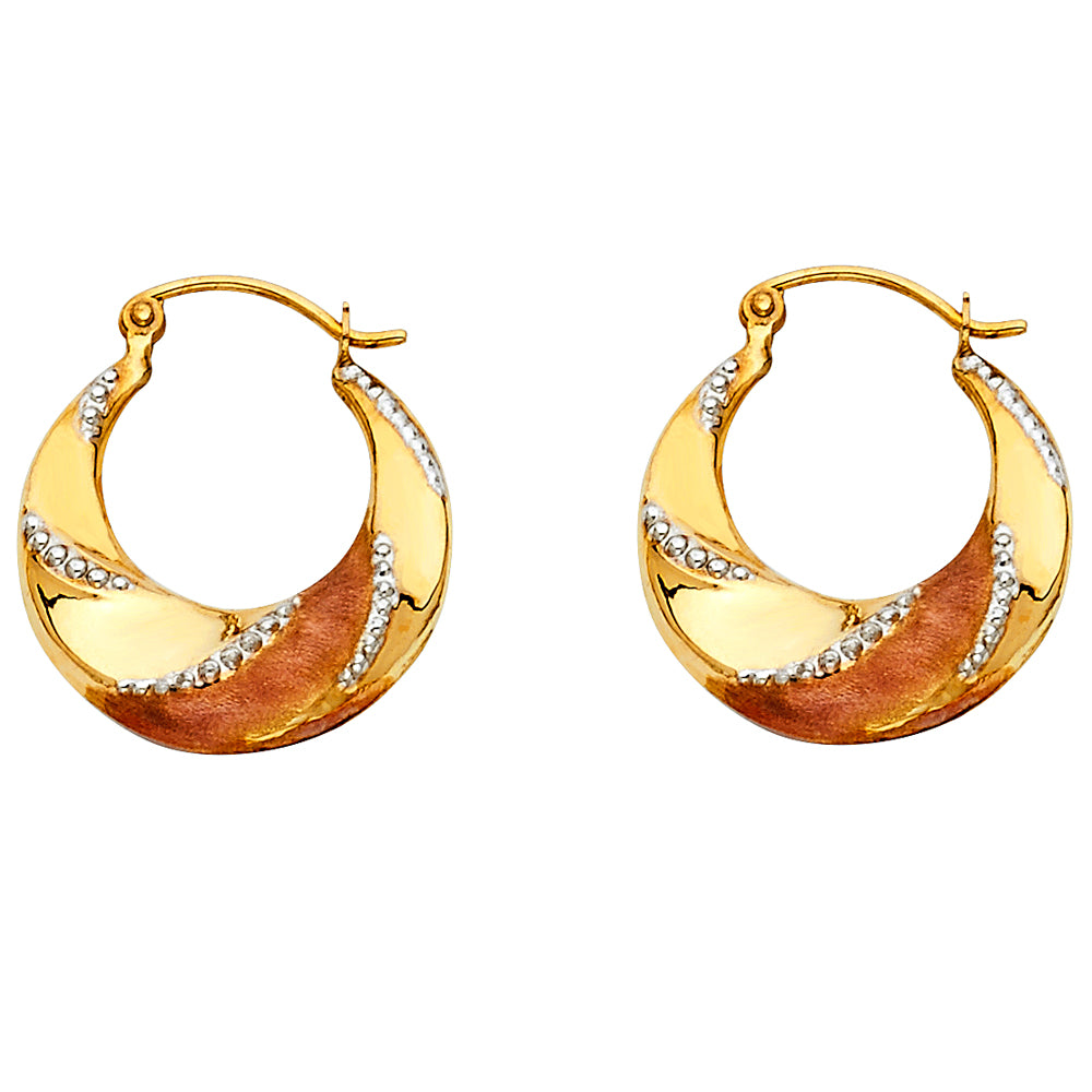 14K Yellow Gold Teardrop & Chandelier Earring - ER793