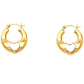 14K Yellow Gold Teardrop & Chandelier Earring - ER801