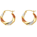 14K Yellow Gold Teardrop & Chandelier Earring - ER804