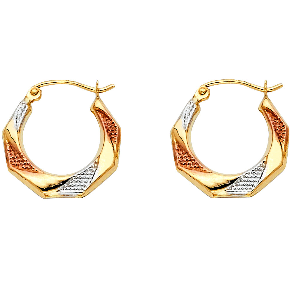 14K Yellow Gold Teardrop & Chandelier Earring - ER804