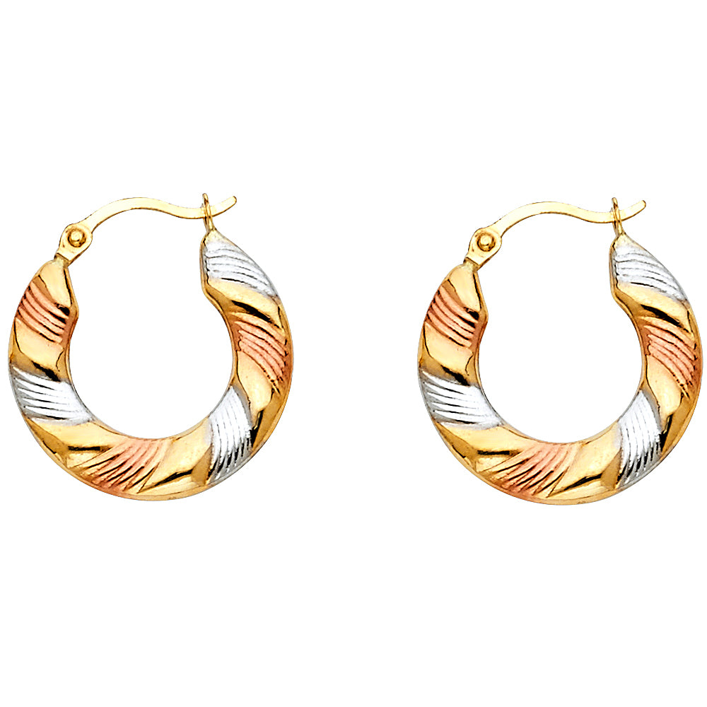 14K Yellow Gold Teardrop & Chandelier Earring - ER805