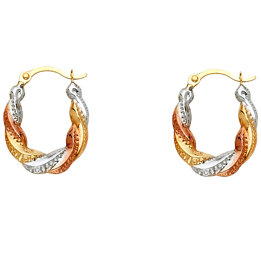14K Yellow Gold Teardrop & Chandelier Earring - ER807