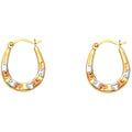 14K Yellow Gold Teardrop & Chandelier Earring - ER808