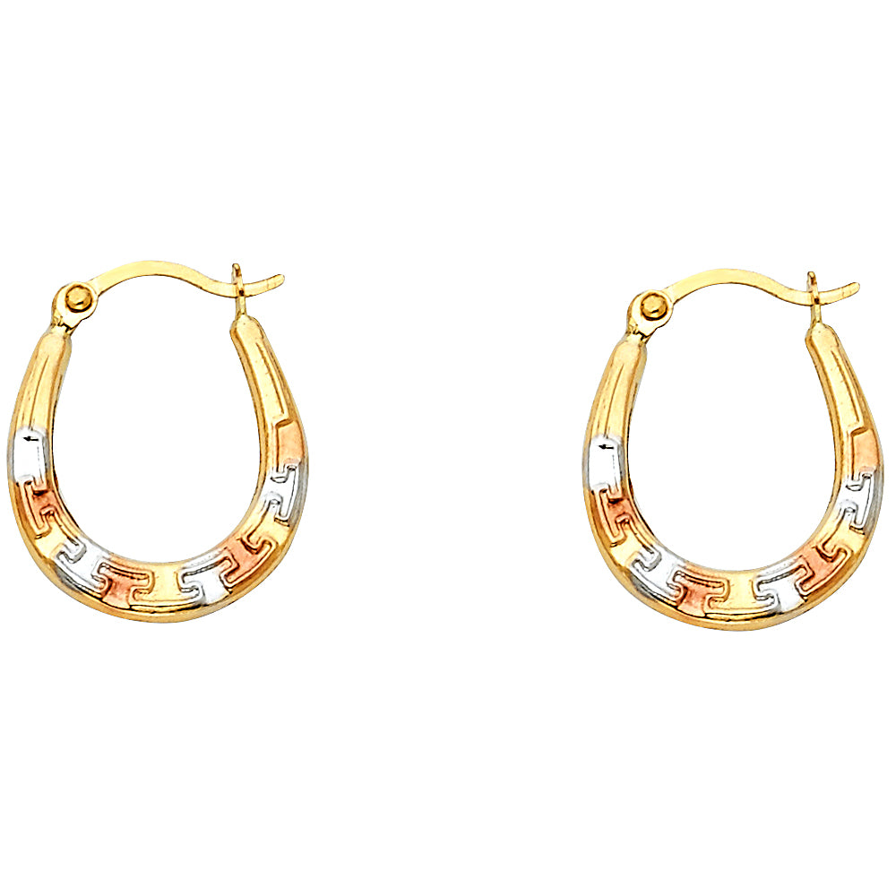 14K Yellow Gold Teardrop & Chandelier Earring - ER808