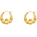14K Yellow Gold Teardrop & Chandelier Earring - ER810
