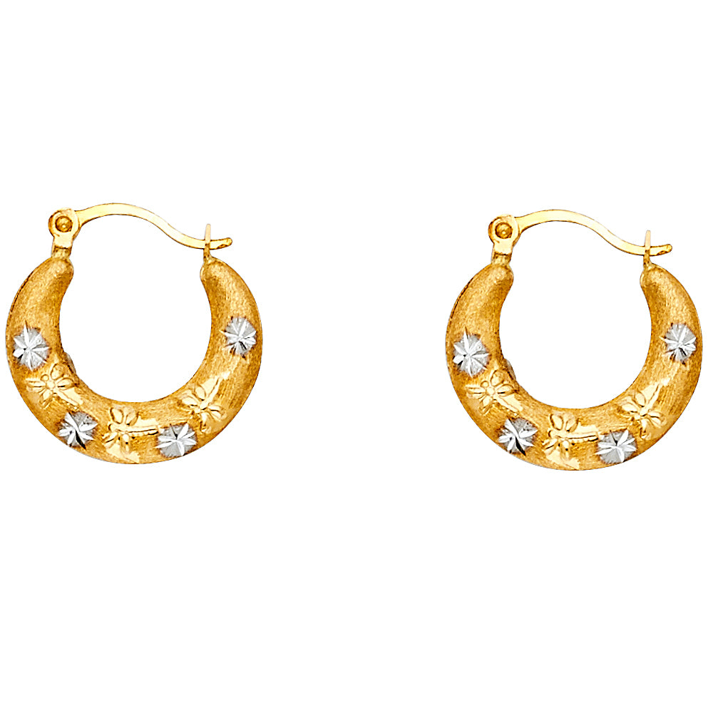 14K Yellow Gold Teardrop & Chandelier Earring - ER812