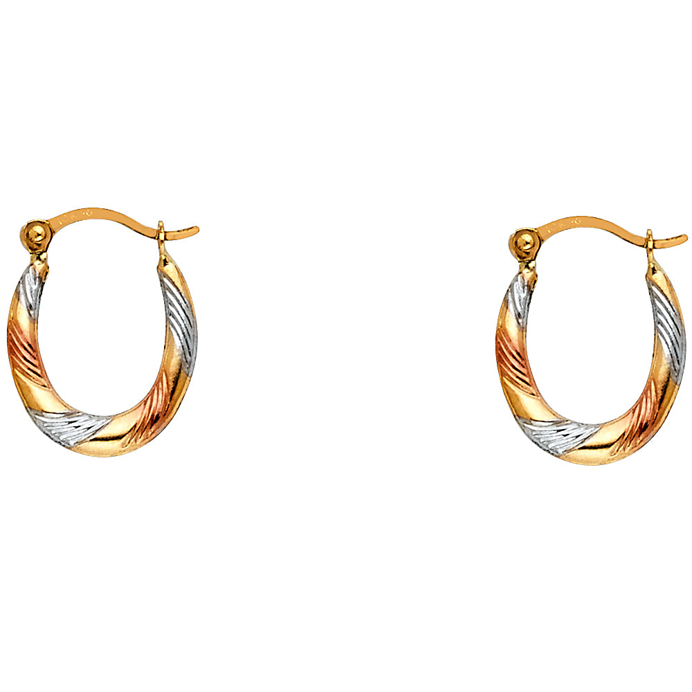 14K Yellow Gold Teardrop & Chandelier Earring - ER825
