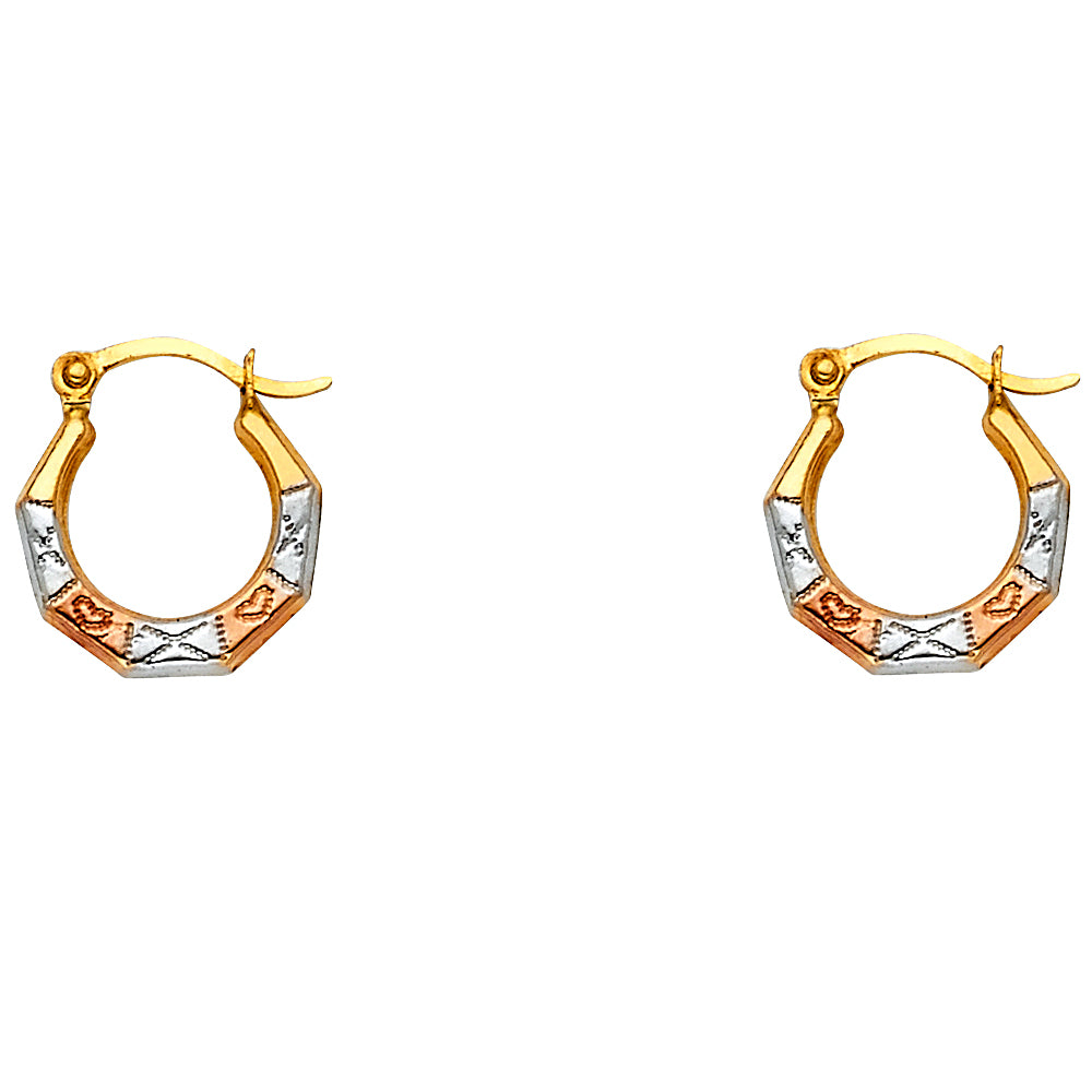 14K Yellow Gold Teardrop & Chandelier Earring - ER829