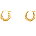 14K Yellow Gold Teardrop & Chandelier Earring - ER830