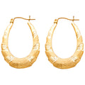 14K Yellow Gold Teardrop & Chandelier Earring - ER833