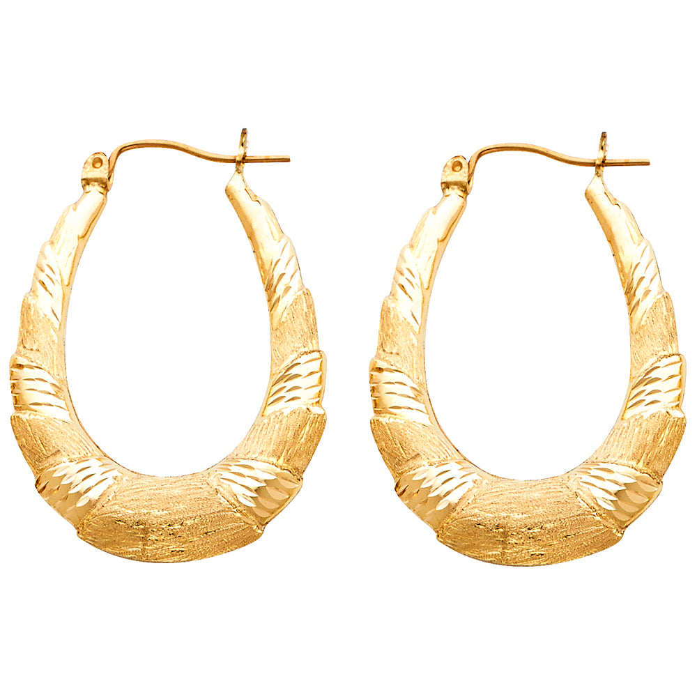 14K Yellow Gold Teardrop & Chandelier Earring - ER833