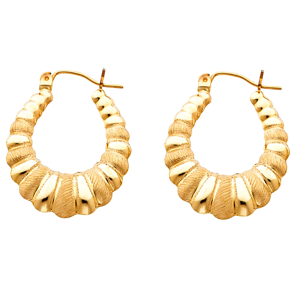 14K Yellow Gold Teardrop & Chandelier Earring - ER835
