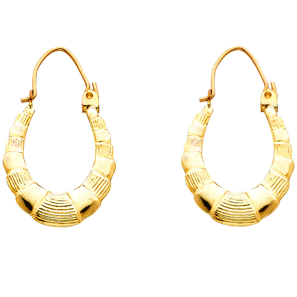 14K Yellow Gold Teardrop & Chandelier Earring - ER839