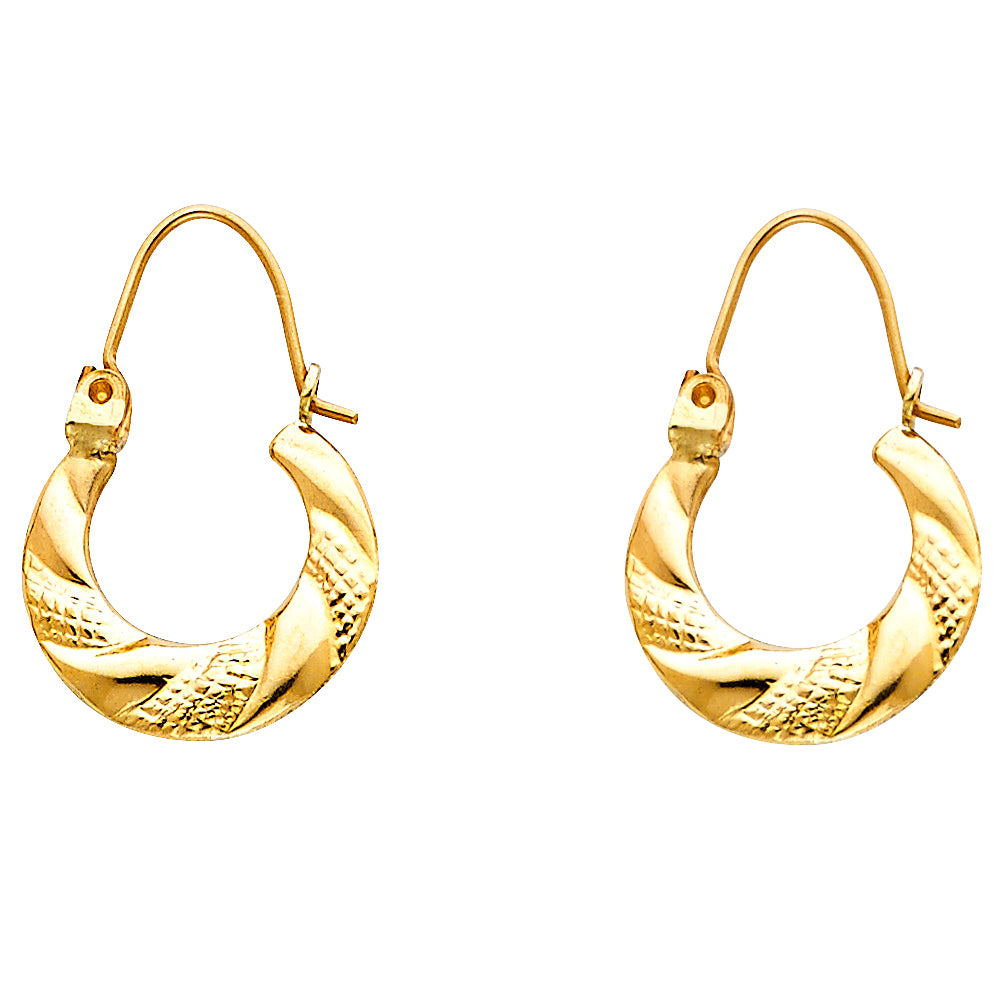 14K Yellow Gold Teardrop & Chandelier Earring - ER845