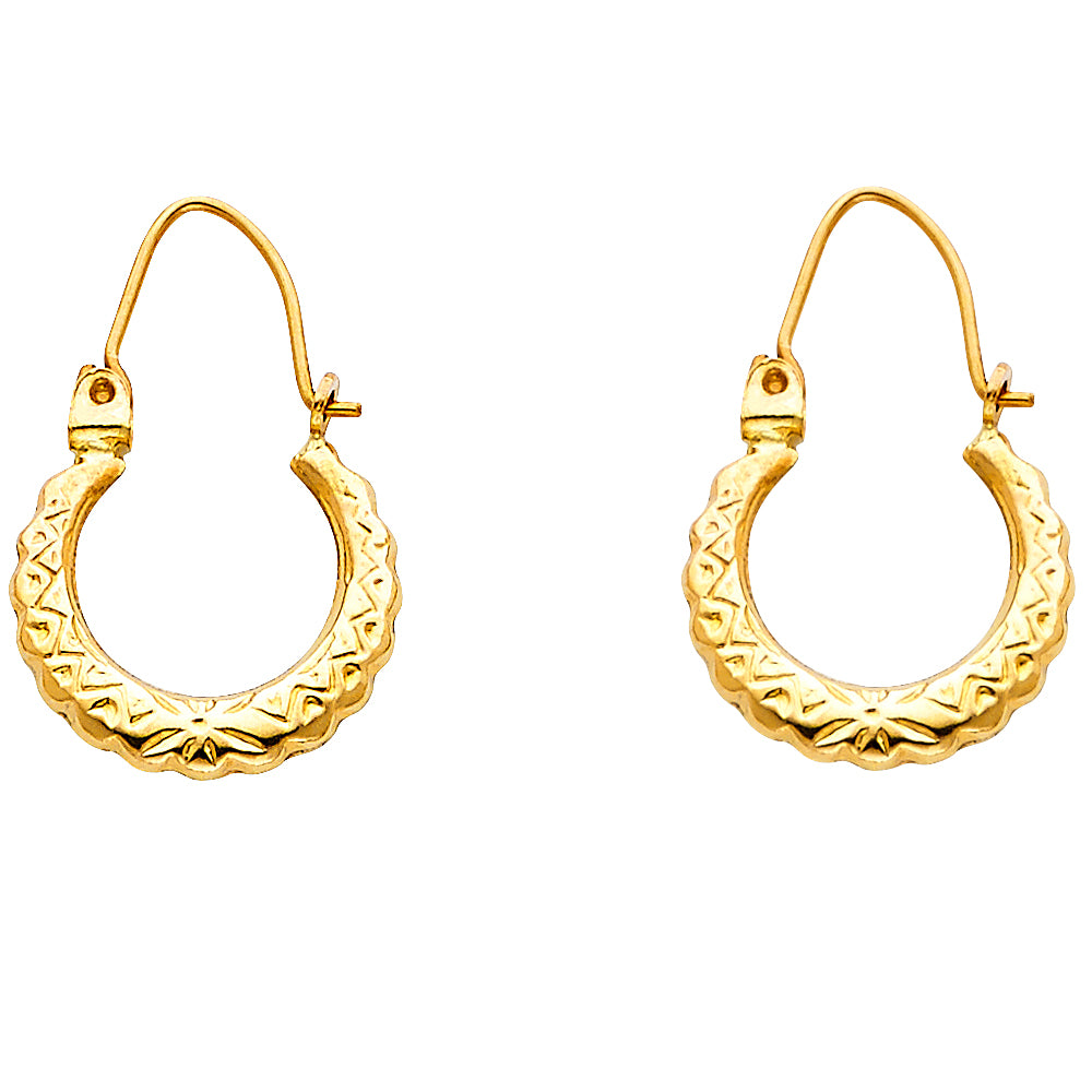 14K Yellow Gold Teardrop & Chandelier Earring - ER846