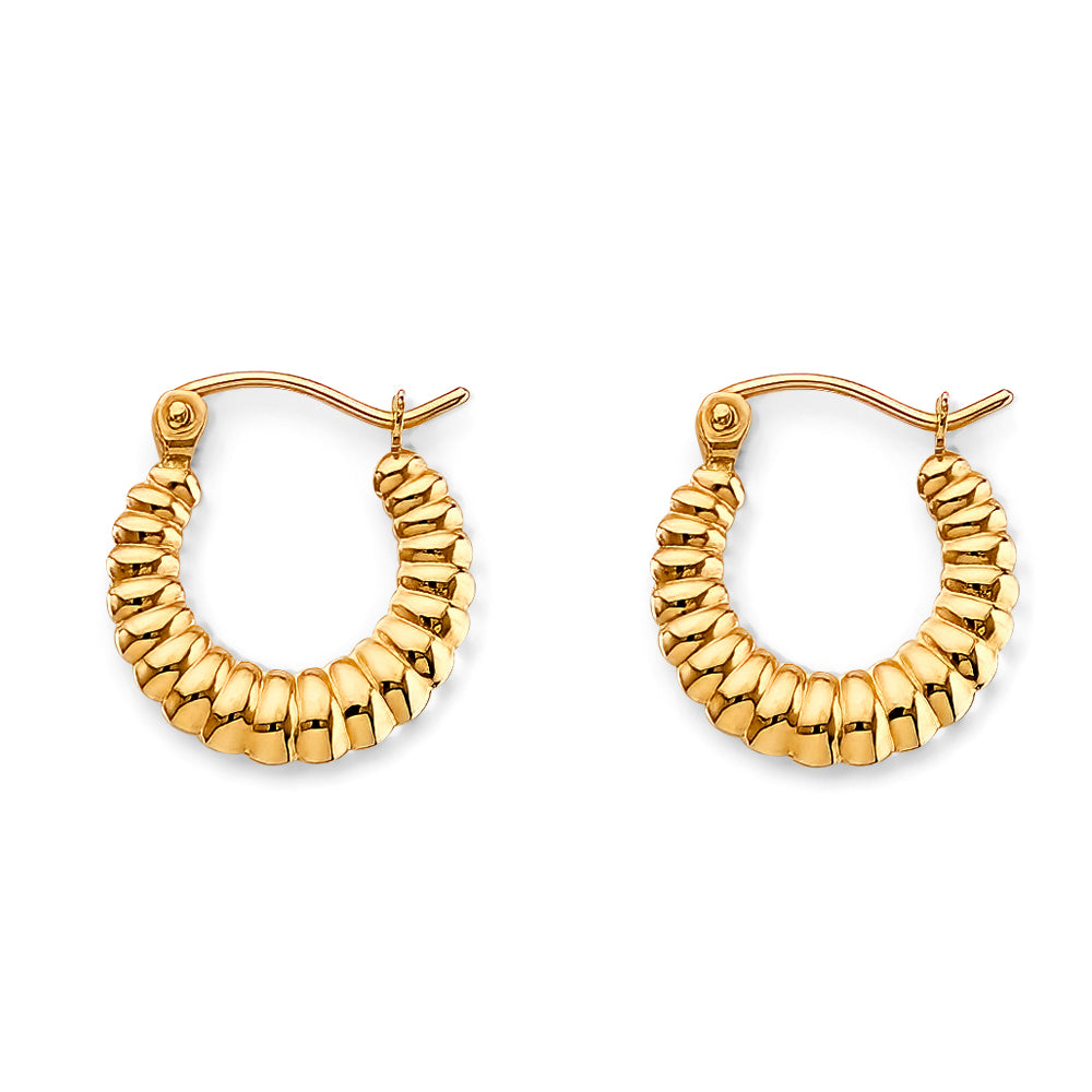 14K Yellow Gold Teardrop & Chandelier Earring - ER848