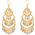 14K Yellow Gold Teardrop & Chandelier Earring - ER879