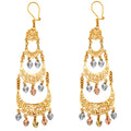 14K Yellow Gold Teardrop & Chandelier Earring - ER881