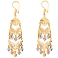 14K Yellow Gold Teardrop & Chandelier Earring - ER882