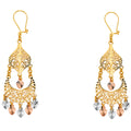 14K Yellow Gold Teardrop & Chandelier Earring - ER887