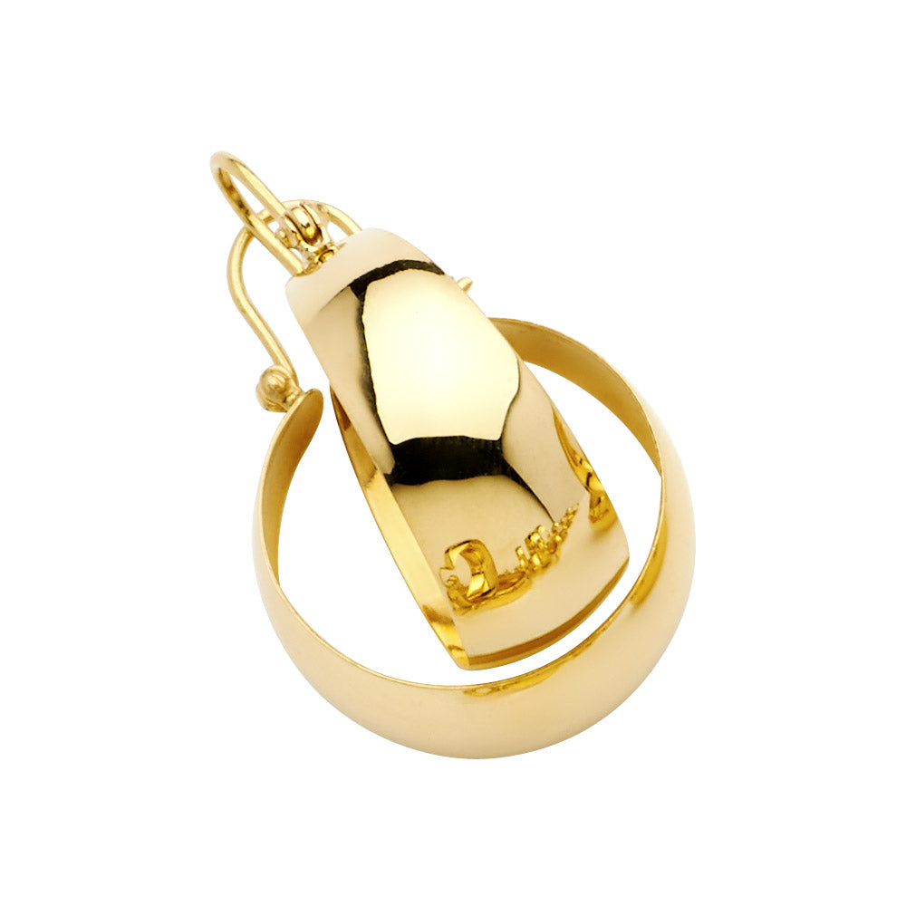 14K Yellow Gold Hoop Earring - ER900