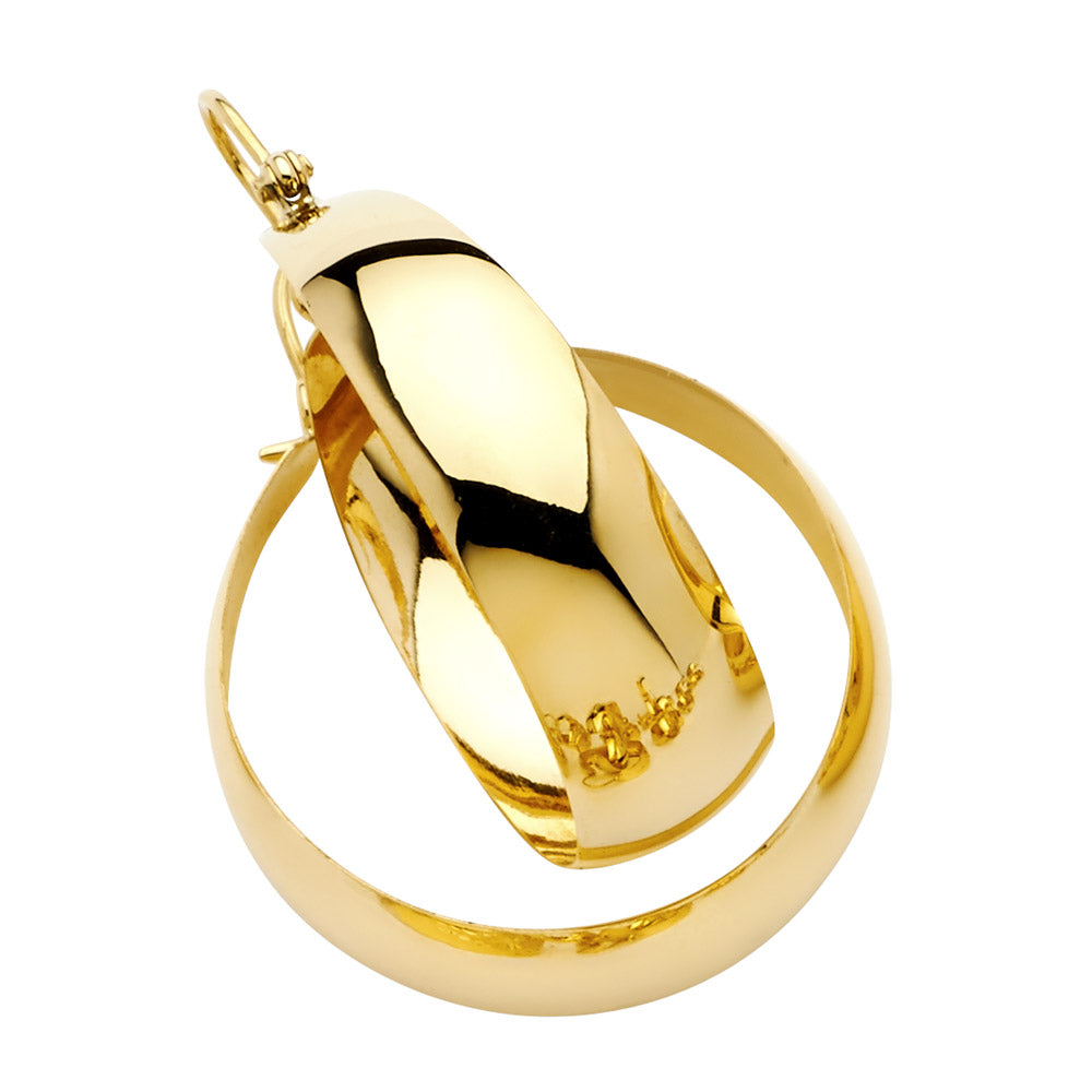 14K Yellow Gold Hoop Earring - ER901