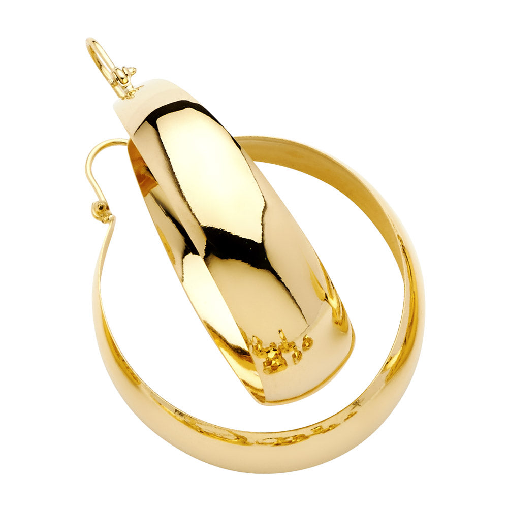 14K Yellow Gold Hoop Earring - ER902