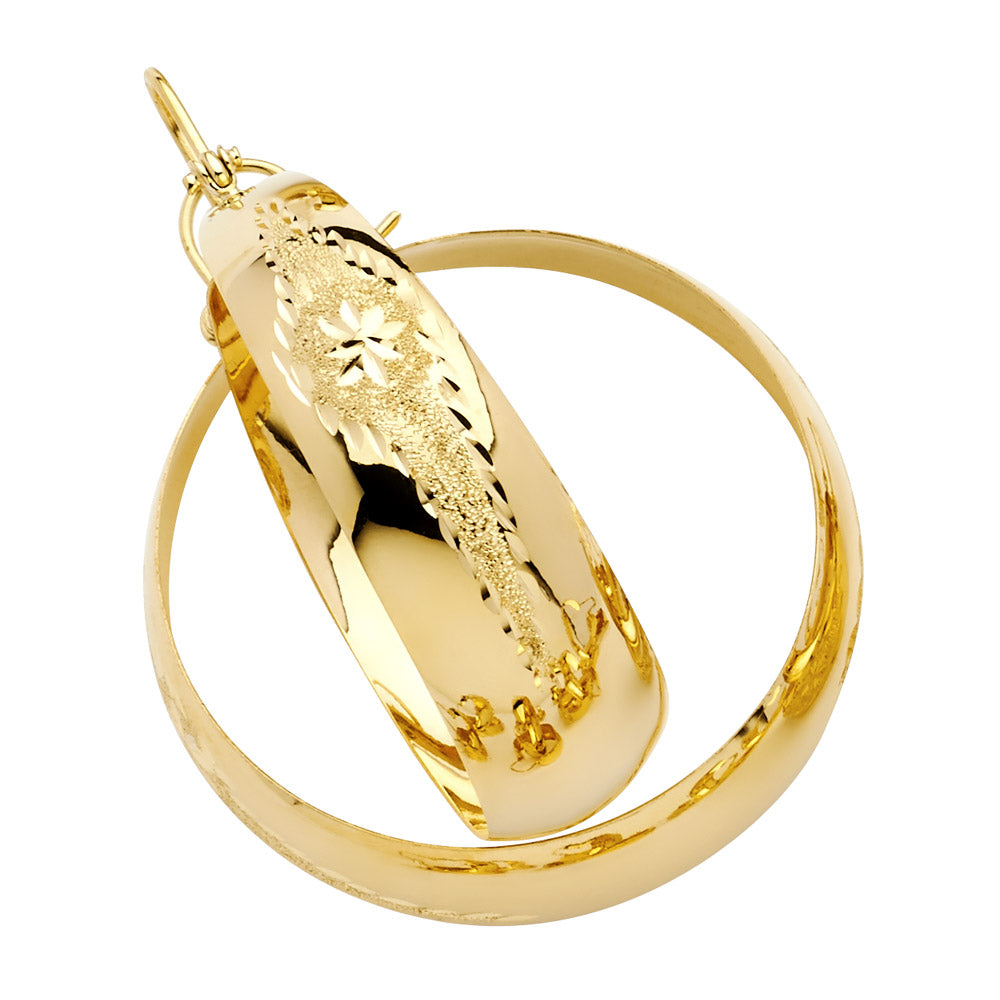 14K Yellow Gold Hoop Earring - ER904