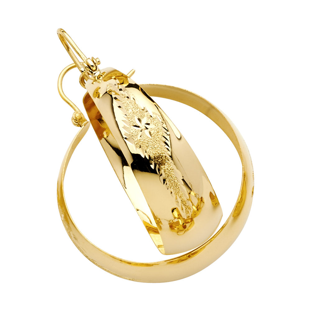 14K Yellow Gold Hoop Earring - ER905